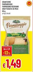 Granterre - Parmareggio Parmigiano Reggiano Grattugiato 30 Mesi