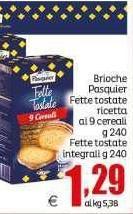 Pasquier - Brioche  Fette Tostate Ficetta Ai 9 Cereali