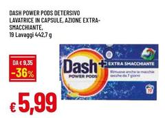 Dash - Pods Detersivo Lavatrice In Capsule, Azione Extra-Smacchiante, 19 Lavaggi