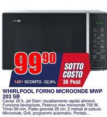 Whirlpool - Forno Microonde MWP 203 SB