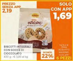 Sapori del forno - Biscotti Integrali Con Gocce Di Cioccolato