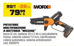 Worx - Potatore Multifunzione A Batteria 
