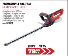 Einhell - Tagliasiepi A Batteria GC-CH 1855/1 LI-SOLO
