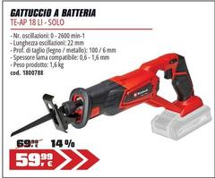 Einhell - Gattuccio A Batteria TE-AP 18 LI-SOLO