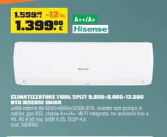 Hisense - Climatizzatore Trial Split 9.000+9.000+12.000 Btu Uniair