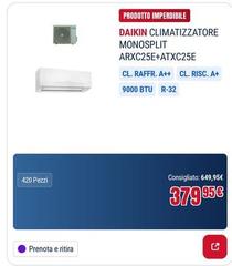 Daikin - Climatizzatore Monosplit Arxc25e+atxc25e