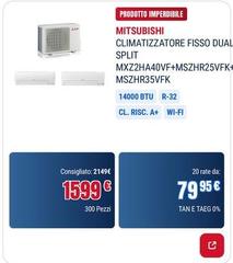 Mitsubishi - Climatizzatore Fisso Dual Split Mxz2ha40vf+mszhr25vfk+ Mszhr35vfk