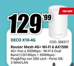 Deco - Router Mesh 4g+ Wi-fi 6 Ax1500