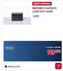 Brother -  Stampante Laser Dcp1640w