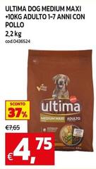 Ultima - Dog Medium Maxi +10kg Adulto 1-7 Anni Con Pollo