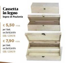 Cassetta In Legno Di Paulonia
