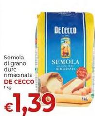 De Cecco - Semola Di Grano Duro Rimacinata