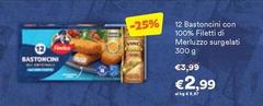 12 Bastoncini Con 100% Filetti Di Merluzzo Surgelati
