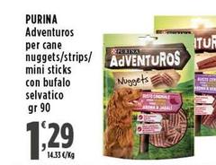 Purina - Adventuros Per Cane Nuggets/ Strips/ Mini Sticks Con Bufalo Selvatico