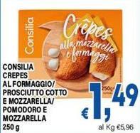 Consilia - Crepes Al Formaggio/Prosciutto Cotto E Mozzarella/Pomodoro E Mozzarella