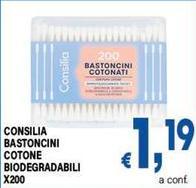 Consilia - Bastoncini Cotone Biodegradabili