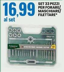 Set 33 Pezzi Per Forare/Macchiare/Filettare*