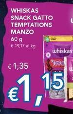 Whiskas -  Snack Gatto Temptations