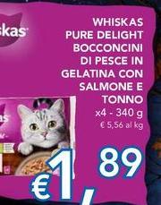 Whiskas -  Pure Delight Bocconcini Di Pesce In Gelatina Con Salmone E Tonno