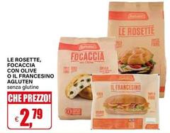 Agluten - Le Rosette, Focaccia Con Olive O Il Francesino