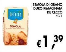 De Cecco - Semola Di Grano Duro Rimacinata