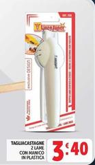 Tagliacastagne 2 Lame Con Manico In Plastica