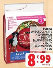 Purina - One Crocchette Medium/maxi Delicate Salmone E Riso
