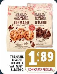Tre Marie -  Biscotti Di Frolla Vari Gusti