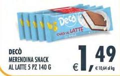 Deco - Merendina Snack Al Latte
