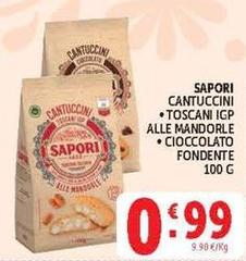 Sapori - Cantuccini Toscani IGP Alle Mandorle Cioccolato Fondente