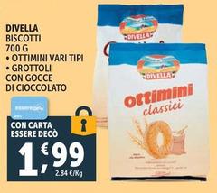 Divella - Biscotti / Ottimini / Grottoli Con Gocce Di Cioccolato