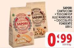 Sapori - Cantuccini Toscani IGP Alle Mandorle Cioccolato Fondente