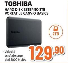 Toshiba - Hard Disk Esterno 2tb Portatile Canvio Basics