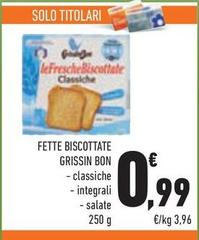 Grissin Bon - Fette Biscottate Classiche/Integrali/Salate