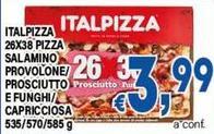Italpizza - 26x38 Pizza Salamino Provolone/ Prosciutto E Funghi/ Capricciosa