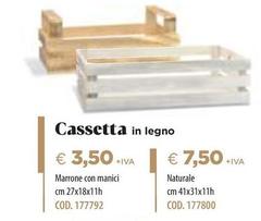Cassetta In Legno