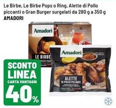 Amadori - Le Birbe, Le Birbe Pops O Ring, Alette Di Pollo Piccanti O Gran Burger Surgelati