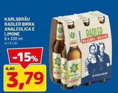 Radler -  Birra Analcolica E Limone