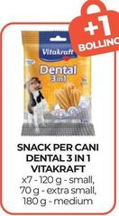 Vitakraft - Snack Per Cani Dental 3 In 1