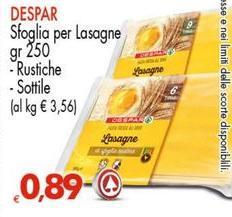 Despar - Sfoglia Per Lasagne