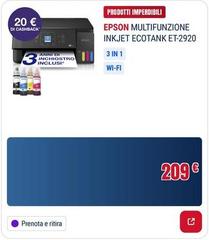 Epson -  Multifunzione Inkjet Ecotank ET2920