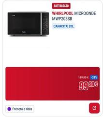 Whirlpool - Microonde Mwp203sb