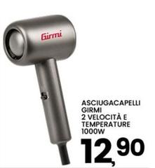 Girmi - Asciugacapelli 2 Velocità E Temperature 1000w
