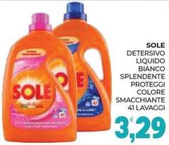 Sole - Detersivo Liquido Bianco Splendente Proteggi Colore Smacchiante 41 Lavaggi