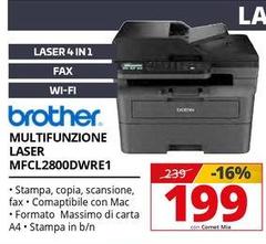 Brother - Multifunzione Laser MFCL2800DWRE1