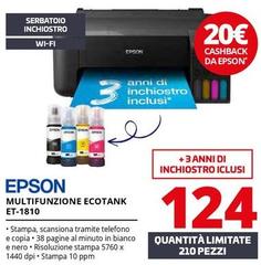 Epson - Multifunzione Ecotank ET-1810