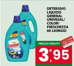 General - Detersivo Liquido Universal/Color/Freschezza 60 Lavaggi