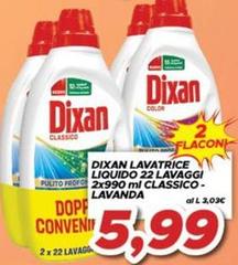 Dixan - Lavatrice Liquido 22 Lavaggi 2x990 M/Classico-Lavanda