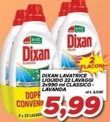 Dixan - Lavatrice Liquido 22 Lavaggi 2x990 M/Classico-Lavanda