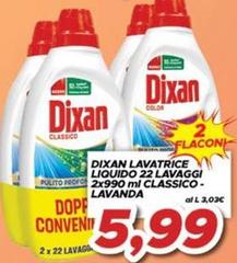 Dixan - Lavatrice Liquido 22 Lavaggi 2x990 M/Classico-Lavanda